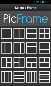 PicFrame Frame Selection