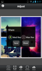 PicFrame Share Dialog
