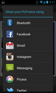 PicFrame Share Applications